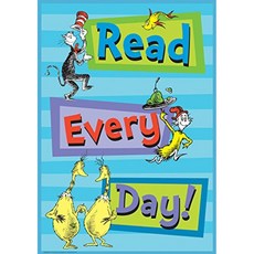 Eureka Dr. Seuss 'Read Every Day'강의실 포스터 13 ''W x 19 ''H, 단일옵션