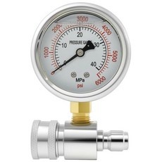 고압 세척기 게이지 38인치 퀵 커넥트 소켓 및 플러그 포함 세척기용 압력 키트 6000 PSI