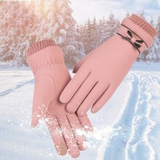 겨울 여성 장갑 방수 레이디 장갑 방풍 내부 플러시 따뜻한 장갑 터치 스크린 사이클링 운전 장갑|여성용 장갑|