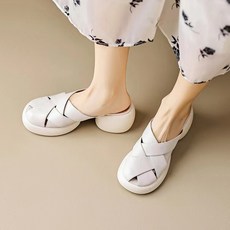 POMTOR 여성 여름 슬리퍼 키높이 여자 샌들