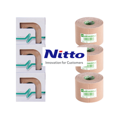 Nitto 닛또 키네시오 근육 테이프 5m 스포츠 테이핑, 3개 3개