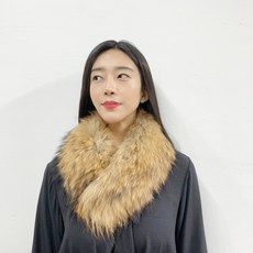 오라걸스 여성 데일리 라쿤 퍼 넥 워머 머플러 천연퍼 페이크퍼 폭스 밍크