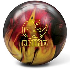 Brunswick Rhino Reactive Pre-Drilled Bowling Ball Red/Black/Gold Pearl 15