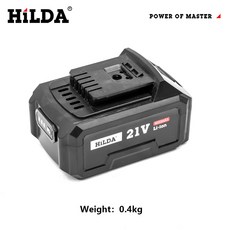 HILDA 무선 충전식 페인트 스프레이건 호환용 배터리 21V 2000mAh, 1개