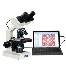OMAX 40X-2000X Digital LED Compound Microscope with Built-in 1.3MP Camera and Double Layer Mechanica, 본문참고, 본문참고