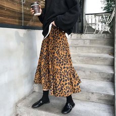퍼스트믹스 레오파드 캉캉 밴딩 호피 스커트