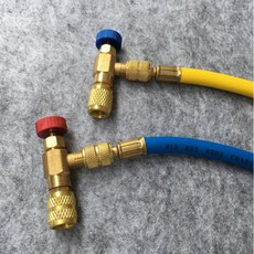 2Pcs 안전 밸브 R410AR22 에어컨 퀵 커플러 커넥터 어댑터밸브, 없음
