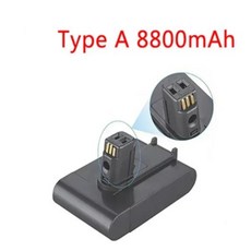 다이슨 22.2V 8800mAh AB 타입 리튬 이온 진공 배터리 다이슨 DC35 DC31 DC34 DC44 DC31 DC45 애니멀 DC35, 05 A 8800mAh, 한개옵션1
