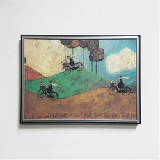 DRW16450C 샘토프트 그림 아트포스트 자전거 샘도프트 액자 선물 액자 프레임