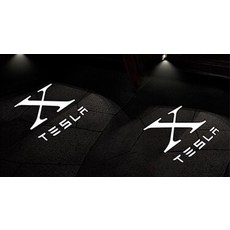 테슬라 모델 s 3 x y 자동차 도어 환영 빛 로고 프로젝터 레이저 유령 램프 그림자 빛에 대 한 2 pcs led, T5