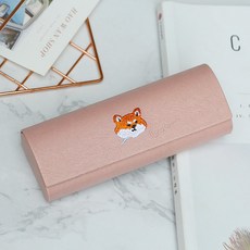 smalux 안경집 선글라스 랜즈 케이스 자수 시바야키 아키타 도그아이 안경 여 퓨어 남