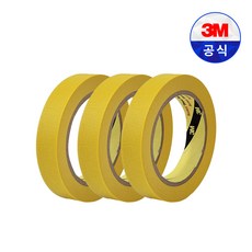 3M 마스킹 테이프 303Y 옐로우 40M 종이 페인팅 도색 보양 시공 인테리어 도장 24mm 3개