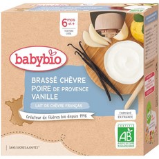 Babybio 베이비비오 Gourd Brasse Chevre 페퍼 오브 프로방스 바닐라 340g 2개, 1개