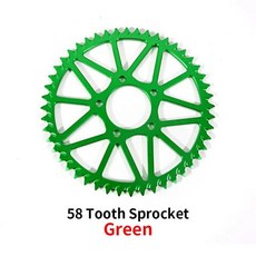 SUR-RON 라이트 비 S X 48T 52T 54T 58T 64T 톱니 플레이트 스프로킷 휠 E-바이크 오프로드 더트 오토바이, 27 58 teeth Green