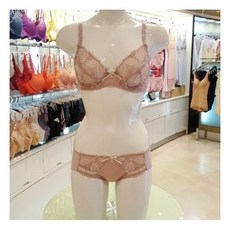 [비비안] DB_ 비비* 꾸띄르 수입자수 홑겹 브라 햄팬티세트 (BR907A BP907AP
