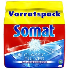 Somat Classic Powder 쏘맷 클래식 파우더 데일리 클리닝 디쉬워셔 디터전트 1.2 kg 2 팩, 2팩, 상세페이지참조