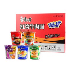 캉스푸 강사부 중국컵라면 5가지 맛 개별 및 혼합 12개, 우육면12개