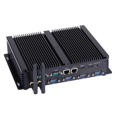 HUNSN-팬리스 산업용 PC AIM04 인텔 코어 I3/I5 미니 컴퓨터 Windows 11 Pro/Linux 2HDMI 2LAN/6COM RS232 4USB3.0 4USB, No Ram No Storage, Intel Core I3 5005U, 1) No Ram No Storage - I3 4005