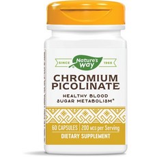 Natures Way 크로뮴 피콜리네이트 200 mcg 캡슐, 60개입, 1개