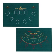 펜나 블랙잭 매트 룰렛 포커 게임 카지노매트, 60x90cm텍사스+바카라, 1개