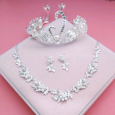 신부 액세사리 귀걸이 쓰리 한식 숲 신선 머리미용 장식 웨딩드레스 스윗 면사포 결혼 여성