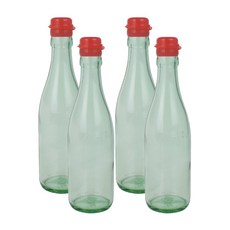가인글로벌 청색 기름병300 유리병 참기름병 용기, 빨강, 4개, 300ml
