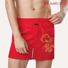 제임스딘 순면 60수 빨강 패션 남성 사각 트렁크 팬티 JHMTX221
