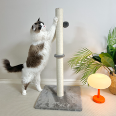 펫카 고양이 수직 스크래쳐 장난감 기둥형 83cm, 그레이