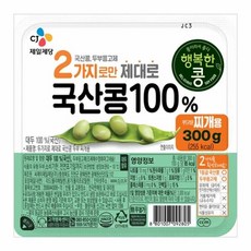 CJ제일제당 소문난 행복한콩 2가지로만 국산콩두부 찌개용 300g 풍미업 홈캉스 엄마손맛 다이어트음식 건강식단, 30개