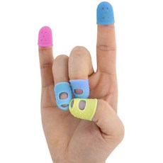 해피앤몰 손가락 사무용 실리콘 골무(2개입), 1세트, 블루(M)