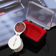 FOR 휴대용 미니 돋보기 10배율 휴대용확대경 확대경, 1개