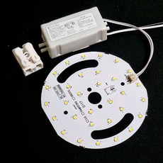 LED 15W 매입등 매립등 다운라이트 리폼 부품교체 led원형기판 안정기 컨버터 세트, 주광색, 1세트