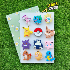 츄 몬스터 친구 12p 세트 (LED2개) 신발장식 실내화 악세서리  몬스터 친구 12p 세트 (LED2개) 신발장식 실내화 악세서리