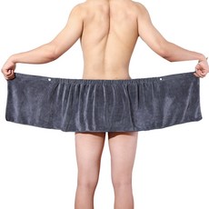 남성 웨어러블 목욕 타월 짧은 바지 부드러운 산호 양털 슈퍼 흡수성 수영 비치 타월 담요 바디 랩 타월, 회색