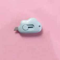 사이즈 아트 나이프 익스프레스 포장 풀기 사무실 종이 절단 귀여운 클라우드 미니 개폐식 유틸리티 휴대용 작은 주머니, blue, 1개