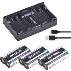 Batmax CRV3 CR V3 배터리 및 듀얼 충전기 코닥 이지쉐어 C340C310C433CW330C875 줌 CD50CX7530DX6440D4104 용 2100mAh 배터리, 2) 3 Battery 1 Charger