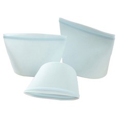 Tiger Pavilion 다용도 실리콘 지퍼백 3종 세트 500ml + 1000ml 1500ml, 1개, 블루