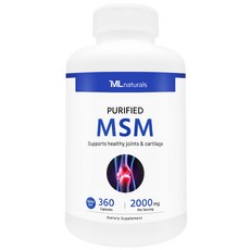 [미국빠른직구] 신제품 마이라이프 내추럴스 식이유황 MSM 2000mg (수퍼사이즈), 360정, 1개