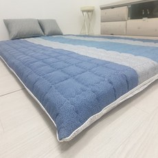 포미포유 요매트 솜포함 요패드 솜요 바닥요 매트이불 요이불 이불매트리스 싱글 더블 퀸 사이즈다양 침대요 단품, 마린블루