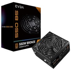 EVGA 550 B5 80 플러스 브론즈 550W 완전 모듈식 EVGA ECO 모드 컴팩트 150mm 사이즈 전원 공급 장치 220-B5-0550-V1, 1개