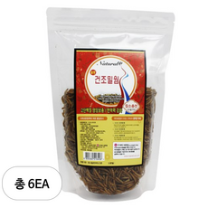 내츄럴한 열풍 건조 밀웜 리필, 200g, 6개