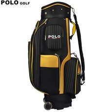 폴로골프 POLO golf 골프 가방 클럽 남성 표준 트롤리 바퀴, 블랙 - 폴로보스턴백