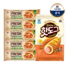 대림냉동 대림선 핫도그 800g(80gx10) 1개 + 한입롤피자콤비네이션 80g 5개, 없음