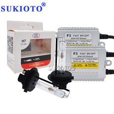 Sukioto yeaky 5500 k d2h 크세논 hid 키트 35 w yeaky 크세논 h1 h3 h7 h11 4500 k 6500 k hb3 hb4 hid 전구 ac 12, 1개, 1 Pair F3 Ballast, 4500K Yeaky