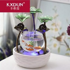 가정용수족관 해파리키우기 KXDUN/카시봉 크리에이터 거실 소형 유수 어항 진열대 사무실, 01 TT218006+안개기:길이27폭27높