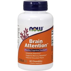 나우푸드 브레인 어텐션 세라큐 NOW Supplements Brain Attention with Cera-Q 60 츄어정