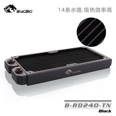 환풍기 Bykski B-RD240-TN240순동 수냉식 열교환기 방열 배열 12CM선풍기, T01-B-RD240-TN블랙