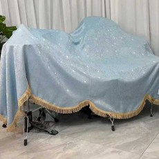 드럼 천 커버 자가드 악기 덮개 피아노 가림막 차단막, 두꺼운 베이지색