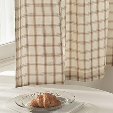 체크작은창커튼