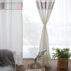 아망떼 데이지데일 로맨틱패치 프릴순면 커튼, 2장